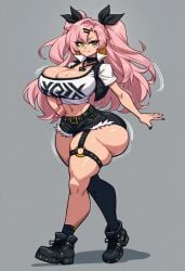 ai_generated big_ass big_breasts gigantic_ass gvukub hoyoverse huge_ass huge_breasts nicole_demara thick_thighs walking wide_hips wobbling_ass zenless_zone_zero