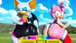 2girls 3d amy_rose angry angry_face animated annoyed annoyed_expression anthro ass ass_focus bat bat_wings big_ass big_breasts big_butt blinking boombox bottom_heavy breasts bubble_ass bubble_butt chiropteran clothing curvaceous curvy curvy_figure dirty_dancing female female_only fully_clothed furry gold_boombox_(prevence) green_eyes hedgehog huge_ass huge_breasts jiggle jiggling_ass jiggling_breasts legwear loop mostly_clothed no_sound panties prevence rolling_eyes rouge_the_bat seductive seductive_dance sega sexy_dance short_skirt shorter_than_30_seconds skirt smelly_ass sonic_(series) sonic_the_hedgehog_(series) stockings tagme thick_thighs twerk_hypnosis twerking video voluptuous voluptuous_female wide_hips wings