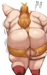 ass_focus back_view large_ass large_belly light-skinned_female nami_(one_piece) nikutsuki one_piece orange_hair ssbbw