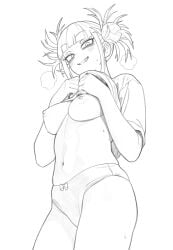 artist_request himiko_toga my_hero_academia nipples panties shirt_lift tagme