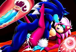 ai_generated ass blue_body breasts incest incest_(lore) magenta_fur male/female pink_hair sex sonia_the_hedgehog sonic_(series) sonic_the_hedgehog sonic_the_hedgehog_(series) sonic_underground sonic_x_sonia straight veiny_penis