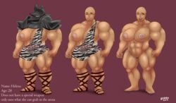 bald big_breasts character_request character_sheet commission extreme_muscles female gladiator gladiatrix helena huge_breasts muscles muscular_female nobro nude