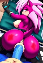 ai_generated ass blue_body breasts incest incest_(lore) magenta_fur male/female pink_hair sex sonia_the_hedgehog sonic_(series) sonic_the_hedgehog sonic_the_hedgehog_(series) sonic_underground sonic_x_sonia straight veiny_penis