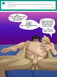 2boys ass barefoot berserk big_ass big_balls big_penis black_hair blonde_hair cloud_strife cock completely_nude completely_nude_male deep_penetration feet feet_up femboy feminine_male filled_cheeks final_fantasy fucked_silly gay gay_sex guts_(berserk) hand_on_butt holding_ass holding_legs male_on_femboy male_only muscular_male nearphotison nude nude_male penetration short_hair soles text toes yaoi