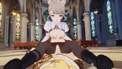 1boy 1girls 3d 3d_animation aether_(genshin_impact) aline_en animated areola areolae blonde_hair blonde_male boots bottomless bottomless_male breasts breasts_out cat_ears cathedral church cowgirl_position cowgirl_position dab_neko female_on_top female_penetrated genshin_impact gray_hair hair_ribbon half-dressed half_dressed half_naked half_nude indoor indoor_sex indoors indoors_sex light-skinned_female light-skinned_male light_skin looking_at_another looking_at_partner looking_down looking_down_at_another looking_down_at_partner looking_pleasured lying lying_down lying_on_back lying_on_floor lying_on_ground lynette_(genshin_impact) male/female male_penetrating male_penetrating_female medium_breasts midriff mouth navel nipples no_sound on_back on_floor open_mouth pale-skinned_female pale-skinned_male pale_skin pantyhose partially_clothed partially_clothed_female partially_clothed_male partially_naked partially_naked_female partially_naked_male partially_nude partially_nude_female partially_nude_male partially_undressed penetration penile penile_penetration penis penis_in_pussy pleasure pleasure_face pleasured pleasured_face purple_eyes pussy ribbon riding riding_penis ripped_clothing ripped_pantyhose sex sex_on_floor short_hair shorter_than_30_seconds star star_tattoo straight straight_sex tagme topless topless_female topwear vagina vaginal_penetration vaginal_penetration vaginal_sex video