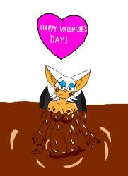 breasts chocolate chocolate_on_breasts covered_in_chocolate doctormechapyro nude rouge_the_bat sonic_(series) sonic_the_hedgehog_(series) wam wet_and_messy