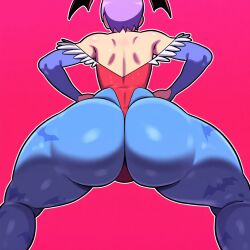 1girls ai_generated ass ass_focus big_ass darkstalkers female female_only huge_ass lilith_aensland mullon novelai solo solo_female solo_focus that_ass_was_fat