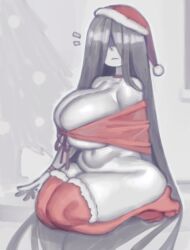 big_breasts christmas christmas_outfit kelvin_hiu long_hair tagme the_ring voluptuous voluptuous_female yamamura_sadako