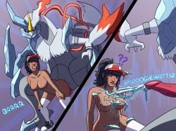 dark-skinned_female dark_skin dragon feral human human_female ice kyurem nintendo nude nude_female pokemon pokemon_(species) pokephilia shadycroc white_kyurem