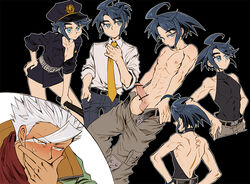 2boys 301 censored erection gundam male male_focus male_only mikazuki_augus multiple_boys nipples orga_itsuka penis presenting testicles undressing