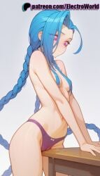 1female 1girls ai_generated arcane arcane:_league_of_legends arcane_jinx arm_tattoo blue_hair blush breasts camel_toe cameltoe curvaceous curvaceous_body curvaceous_female curvaceous_figure electroworld female female female_focus female_only highres inviting_to_sex jinx_(league_of_legends) league_of_legends masturbation nude nude_female panties pleasure_face pleasured_female pov seductive seductive_female seductive_look seductive_pose solo solo_female solo_focus sweat sweatdrop sweaty_body table table_sex trembling trembling_for_pleasure uncensored voluptuous voluptuous_female wet wet_body wet_panties wet_pussy wet_skin