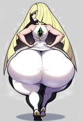 ai_generated big_ass gigantic_ass gvukub huge_ass lusamine_(pokemon) nintendo pokemon thick_thighs wide_hips wobbling_ass