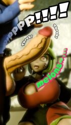 axol_(smg4) big_balls big_breasts big_penis blender blender_(software) blender_cycles canon_couple cleavage cleavage_window glitch_productions heart-shaped_pupils heart_eyes idiotboxangel inside_joke instant_arousal jello_rancher massive_balls massive_penis melony_(smg4) smg4 text wholesome wholesome_sex