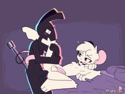 2boys anal anal_sex animated anthro ass balls bed blush cay_(toxoglossa) femboy fur furry gay male male/male male_only mouse nude open_mouth penis pillow reggie_(whygena) rodent sex teeth tongue whygena yaoi
