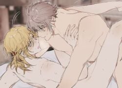 alhaitham_(genshin_impact) anal anal_sex anal_sex gay genshin_impact kaveh_(genshin_impact) missionary_position yaoi