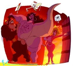 1boy angry anthromorph ass busty candy_kong caught caught_in_the_act cheating crocodile cuckquean curvy donkey_kong donkey_kong_(series) female furry huge_breasts huge_butt male nintendo sex slb vaginal_penetration