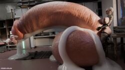 1futa 1girls 3d areolae balls balls_bigger_than_head breasts ceraph_keilah cock_vore cum excessive_cum female female_prey futa_on_female futanari gigantic_penis gigantic_testicles huge_balls huge_breasts huge_cock hyper hyper_balls hyper_penis intersex kaine_(nier) light-skinned_female light-skinned_futanari light_skin nier nier:_automata nier_replicant nipples nude nude_female nude_futanari penis short_hair testicles vore white_hair yorha_2b