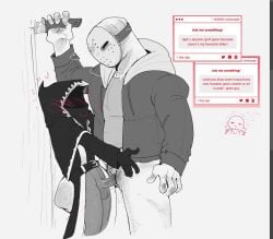 2boys blush bottomless cuntboy forsaken_(roblox) gay gay_sex intersex jason_(forsaken) jason_voorhees male_on_cuntboy request roblox roblox_game robloxian size_difference sk3let0r small_top_big_bottom strawpage_request sweat tagme taph_(forsaken) yaoi