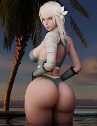 3d ass bandage big_ass blender bubble_butt calvin_klein cpt-flapjack flower_in_hair in_water kaine_(nier) keyd10iori lieutenant_flapjack nier_replicant thick thick_ass thick_thighs thighs voluptuous_female