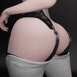 3d big_ass big_butt big_thighs blender clothed cpt-flapjack female huge_ass huge_butt huge_thighs keyd10iori lieutenant_flapjack nier_reincarnation thick_ass thick_butt thick_hips thick_legs thick_thighs thighhighs thighs white_hair yorha_10h