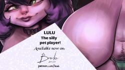 artist_signature bewbdraws big_breasts bondage breasts choker collar crossed_eyes female femsub green_eyes hairy hairy_armpits hairy_pussy huge_breasts large_breasts league_of_legends lulu_the_fae_sorceress petplay pierced_nipples pierced_nose pubes pubic_hair pussy sagging_breasts shortstack silly silly_face sling_bikini submissive unshaved_pussy yordle
