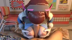 3d animated breasts d.va fellatio female giver_pov gloves headband looking_at_viewer loop medium_breasts metssfm no_sound overwatch paizuri penis pov source_filmmaker tagme video