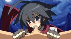 1boy ahoge almaz_von_almadine_adamant animated blowjob disgaea disgaea_3 male male_focus nippon_ichi_software skinny stinkyyoverlord submissive_male young