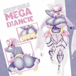 1:1 adoptable_(sold) anthro big_breasts clothed clothes creatures_(company) creatures_inc. crystal crystal_(anatomy) diancie female fully_clothed game_freak grey_body huge_breasts legendary_pokémon legendary_pokemon mega_diancie mega_evolution mythical_pokemon nintendo pink_eyes pokémon_(species) pokemon pokemon_(species) pokemon_xy solo solo_female tatasfoxes white_clothes white_clothing