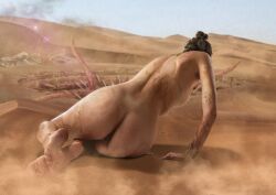 ass ass_focus big_ass big_butt completely_naked completely_naked_female completely_nude completely_nude_female daisy_ridley desert female female_focus female_only light-skinned light-skinned_female light_skin naked naked_female ninjartist nipples nude nude_female pussy realistic rey sand sarlacc star_wars vagina