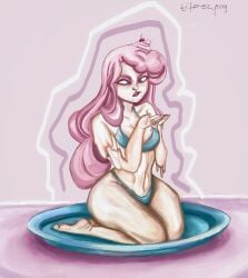 big_ass big_breasts blue_eyes girly melting pink_hair sweet swimsuit