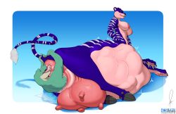 5_fingers absurd_res anal anthro anus areola bodily_fluids bovid bovid_taur bovine bovine_taur breasts breasts_and_udders cattle cattle_taur claws countershade_face countershade_torso countershading duo felid felid_taur female fingers genitals green_body hi_res hooves hybrid interspecies licking male male/female mammal mammal_taur nipples oral owligatorstudios pantherine pantherine_taur pussy quadruped rimming saliva saliva_on_anus saliva_on_tongue scalie sex tail tail_tuft taur teats tiger tiger_taur tongue tongue_out tuft udders unbirthing vaginal_penetration vein vore