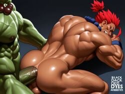 2boys ai_generated akuma anal anal_sex anus ass big_penis couple couple_(romantic) crossover crossover_shipping gay gouki huge_cock hulk hulk_(series) long_penis love male marvel marvel_comics penis_in_ass sex street_fighter veins_on_dick yaoi