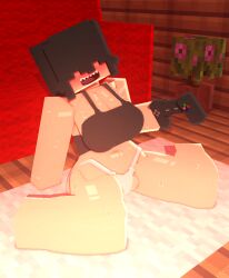 1girls 3d big_breasts black_tank_top blush breasts coresvoid curvy curvy_body curvy_female curvy_figure curvy_hips curvy_thighs digital_media_(artwork) female goth gray_tank_top hair_over_eyes hi_res hidden_eyes horny horny_female mine-imator minecraft oc open_mouth original_character pointy_teeth shadow sharp_teeth smooth_skin sweat sweatdrop sweating sweaty tank_top thick_thighs thigh_highs thighs white_panties wide_hips