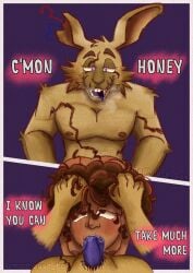 1boy 1furry 1girls 1human 2_panel_comic 5_fingers anthro anthro_male anthro_on_human artist_self-insert blow_job blowjob blowjob_pov breasts broken_ear bunny cheek_tuft cock couple couple_(romantic) curly_hair curly_hair_female dialogue dick digital_drawing_(artwork) digital_media_(artwork) dominant_anthro dominant_male duo english english_dialogue f/m female female/male female_human female_human/male_anthro femsub five_nights_at_freddy's five_nights_at_freddy's_3 fnaf fur fur_tuft furry furry_male hands_in_hair human human_on_anthro interspecies jpeg lagomorph m/f madhouse_box male male/female male_anthro male_anthro/female_human male_dominating_female male_furry male_nipples male_pov maledom maledom/femsub oc oc_x_canon ocxcanon on_hands_and_knees oral oral_sex original_character paper_texture penis penis_in_mouth plain_background pov purple_background purple_eyes purple_eyes_female purple_penis rabbit scar scar_across_eye scars scars_all_over self_insert sex simple_background springtrap springtrap_(fnaf) straight textured tongue tongue_out two_panel two_panel_image two_panels visible_breath wires