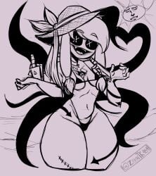 big_thighs bikini corpse cyn_(murder_drones) cyntessa_(murder_drones) female female_only flat_chest humanoid_pussy looking_at_viewer murder_drones possession robot robot_girl robot_humanoid sketch small_breasts tattoo tentacle tessa_elliot thick_thighs zekaitk484