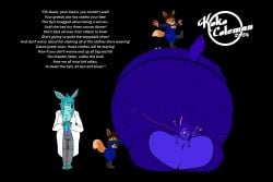 big_breasts blueberry_inflation breasts cleavage eevee eeveelution female furry glaceon huge_breasts inflation ko_coleman pokemon pokemon_(species) sylveon tagme thick_thighs wide_hips