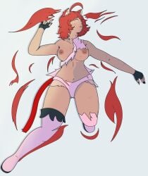 aliciaxlife defeated_heroine fainted female haircut submissive_female wrestling wrestling_outfit
