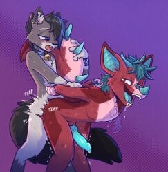 anal anal_sex animal_genitalia animal_penis anthro anthro_on_anthro bell blush bodily_fluids canine_genitalia canine_penis collar domestic_cat dragon drooling dusky_(mangrovefox) ear_piercing felid feline felis genital_fluids genitals hi_res horn knot leaking_precum male male/male mammal mythological_creature mythological_scalie mythology nude penetration penis piercing precum ragdoll_cat saliva scalie sex spiked_tail spikes spikes_(anatomy) tail teeth theblueberrycarrots