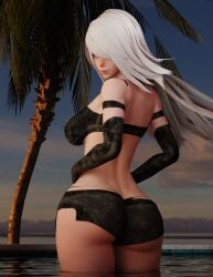3d big_ass blender bubble_ass bubble_butt cpt-flapjack gloves keyd10iori lieutenant_flapjack medium_breasts nier:_automata thick thick_ass thighs white_hair yorha_a2