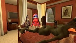 1alien 1boy 2girls 3d 3d_(artwork) alien big_breasts big_butt big_penis female garry's_mod half-life_(series) half-life_2 half_life_2 hl2 male masked_female mileena mileena_(mortal_kombat) mortal_kombat vortigaunt
