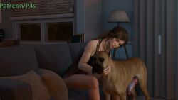 1boy 1girls 3d 3d_animation animal canine canine_penis couch dog_penis female handjob interspecies lara_croft longer_than_one_minute no_panties p4ants sex sound straight tagme tomb_raider uncensored vaginal_sex video zoophilia
