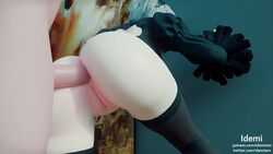 3d anal anal_sex android animated ass big_penis female from_behind huge_cock human human_on_android human_penetrating human_penetrating_android idemi-iam light-skinned_female male nier nier:_automata no_sound pale-skinned_female pale-skinned_male pale_skin penis pussy sex thighhighs video watermark yorha_2b