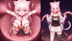 ai_generated breasts captive large_breasts milking nyatasha_nyanners tentacle tentacle_sucking_breasts virtual_youtuber