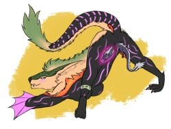 4:3 absurd_res ambiguous_gender anal anal_sex anthro anthro_pred anus ark_survival_evolved ass ass_up blue_eyes blush bodily_fluids challenge corrhan digital_media_(artwork) dragon duo female feral feral_prey fur genital_fluids genitals hair hi_res horn inside internal jack-o'_pose kustrin looking_at_viewer macro male male/female male_pred male_prey mammal managarmr micro mythological_creature mythological_scalie mythology nude partially_inside penetration pinup pose pussy scalie sex simple_background size_difference smile soft_vore superplus tail teeth unbirthing vaginal_fluids vaginal_penetration vaginal_penetration vore willing_pred willing_prey wings x-ray_view yellow_body yellow_fur
