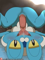 2017 autofellatio blue_scales blush cum cum_in_mouth cum_in_own_mouth cum_inside cum_on_self ejaculation erection feral froakie hi_res male male_only masturbation nintendo oral patreon penis pokémon_(species) pokemon scales simple_background solo spread_legs spreading sweat tongue tongue_out video_games water winick-lim yellow_eyes