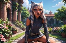 1boy 1boy1girl 1girls ahsoka_tano ai_generated alien artist_name blue_eyes blue_sky breasts clone_wars clothed_sex cloud colored_skin cowgirl_position cowgirl_position cum cum_in_pussy day detached_sleeves face_markings flower gloves hi_res humanoid jedi lips looking_at_viewer lucasfilm markings montrals orange_skin outdoors patreon_username penis pink_flower plant potted_plant pov progenarts pussy sex sky solo_focus star_wars star_wars:_the_clone_wars star_wars_rebels straddling straight tentacle_hair togruta tree uncensored vaginal_penetration vaginal_penetration vaginal_sex vambraces watermark web_address