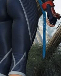 alma_(monster_hunter_wilds) alternate_costume ass_cheeks ass_focus athletic_female big_ass black_leggings blonde_hair_female bubble_ass cammy_white cammy_white_(cosplay) cammy_white_(street_fighter_6) capcom close-up cosplaying_as_character crossover crossover_cosplay dat_ass female female_focus fit_female game_screenshot gluteal_fold inminent_r34 low-angle_view monster_hunter monster_hunter_(series) monster_hunter_wilds no_panties_under_leggings official_art official_style red_gloves round_ass screencap skintight_clothing street_fighter street_fighter_6 tight_pants unseen_female_face yoga_pants