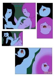 2girls adventure_time black_hair blush breasts brewdie canon_couple cartoon_network comic dialogue female female/female female_only grey_body grey_skin lesbian_sex marceline multiple_girls nipples nude nude_female pink_body pink_hair pink_skin princess_bubblegum pussy pussy_juice pussy_juice_between_pussies pussy_to_pussy scissoring shaved_pussy spread_legs tagme text tribadism vampire vampire_girl yuri