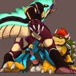 3boys anal anal_sex animal_genitalia animal_penis anthro balls bodily_fluids bowser canid canine canine_genitalia canine_penis cetacean_genitalia cetacean_penis cum cum_dripping_from_penis cum_in_ass cum_in_mouth cum_inside deckard_dragoon deckarddragoon dragon fox furry furry_male furry_only gay gay_sex genital_fluids genitals ghostfox group group_sex hi_res male male/male mammal mario_(series) mythological_creature mythological_scalie mythology nintendo oral oral_penetration penetration penis reptile scalie sex size_difference tapering_penis threesome trio turtle