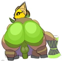 1futa 2017 2d 2d_animation animated anus ass balls big_butt blizzard_entertainment dickgirl futa futa_only futanari gif herm horn intersex living_machine looking_at_viewer looking_back machine mechamonkeyz_(artist) omnic orisa overwatch penis pussy robot simple_background solo taur video_games